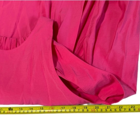 COS Racerneck midi shift dress in hot pink with pockets. Size 12 - Picture 9 of 11